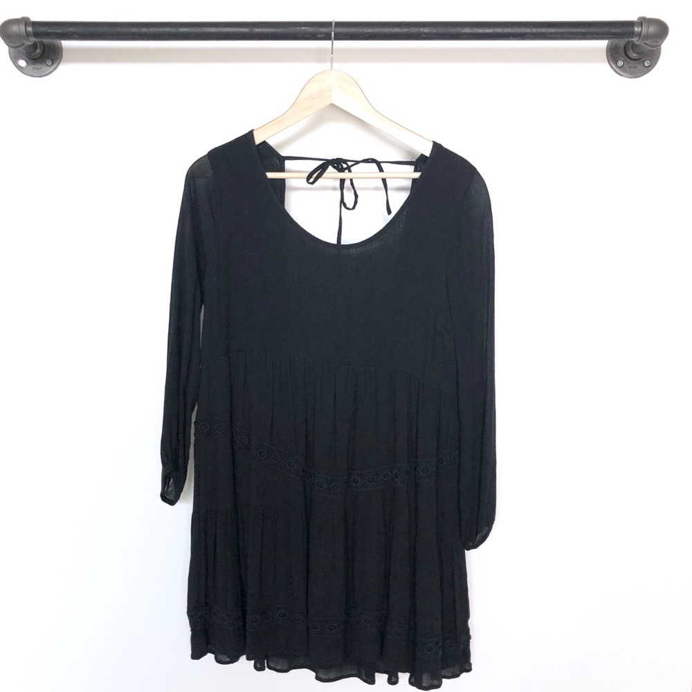 Lovers and Friends Black Babydoll Dress Medium - Picture 2 of 8